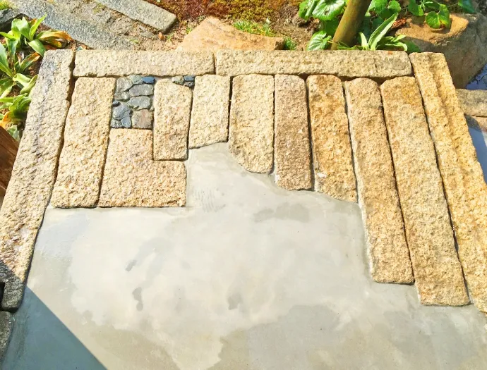 古材張り石画像